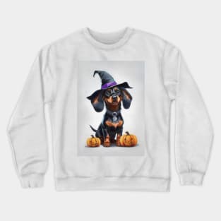 Dachshund Puppy Halloween Crewneck Sweatshirt